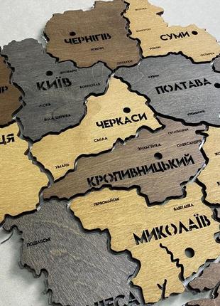 Карта україни на акрилі з підсвіткою між областями колір brut4 фото