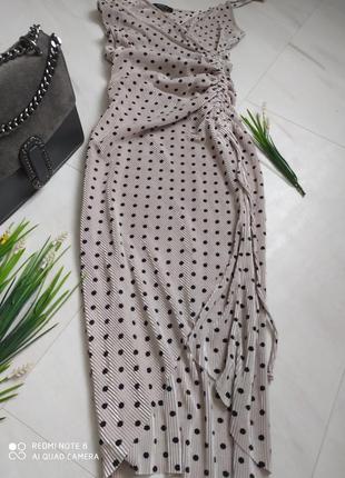 Платье сарафан в горошек с затяжкой новое3 фото