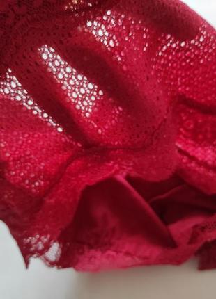 Боазильяни мереживо стрінги бордові трусики труси жіночі сексі мереживо сіточка мереживні червоні еротик4 фото