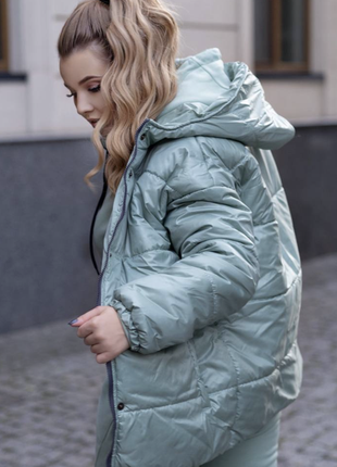 Куртка женская теплая с капюшоном размеры: 48-582 фото