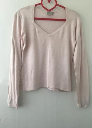 Супер склад! ніжний рожевий полегшений светр, кофта , натуральний шовк, кашемір,4 фото
