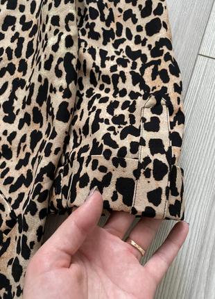 Кардиган леопардовый принт анималистичный удлиненный легкий стильный плащ пальто3 фото