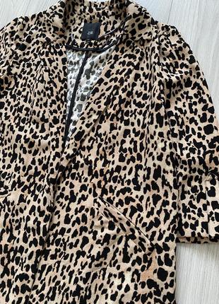Кардиган леопардовый принт анималистичный удлиненный легкий стильный плащ пальто2 фото