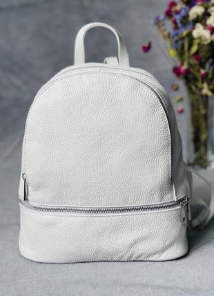 Кожаный белый городской рюкзак zaira, италия
