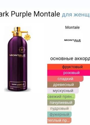 Морал парфюм версия montale dark purple3 фото