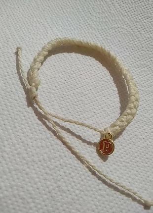 Pura vida bracelets. однотонный плетёный браслет.