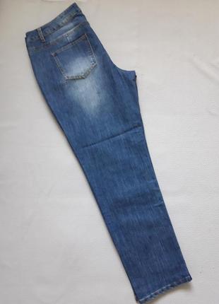 Бомбезные фирменные стрейчевые джинсы декорированные апликацией батал angel of style5 фото