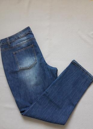 Бомбезные фирменные стрейчевые джинсы декорированные апликацией батал angel of style7 фото