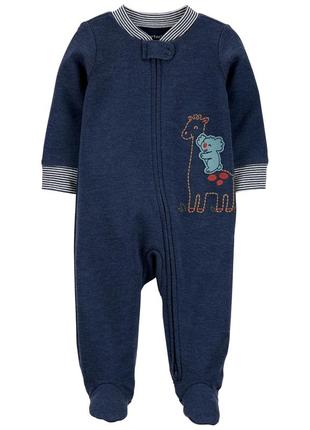 Человечек хлопковый на молнии carters для мальчика 9 месяцев 69-72 см 1l722310