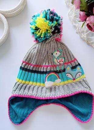 Тепла дитяча шапка для дівчинки  артикул: 128211 фото