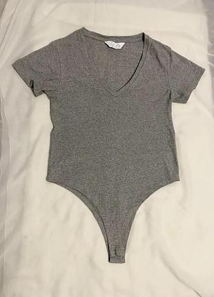 Primark базовий сірий боді як новий