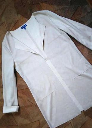 Легкое замшевое пальто жакет  с велюровым эффектом charles voegele3 фото
