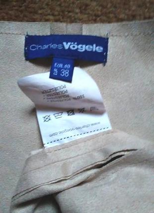 Легкое замшевое пальто жакет  с велюровым эффектом charles voegele7 фото