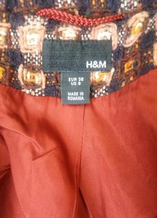 Стильное укороченное пальтишко в клетку от h&m5 фото