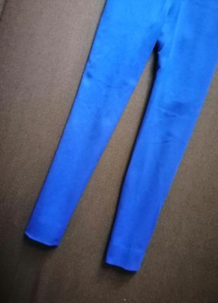 Сині короткі брюки бріджи класичні віскоза marks spenser7 фото