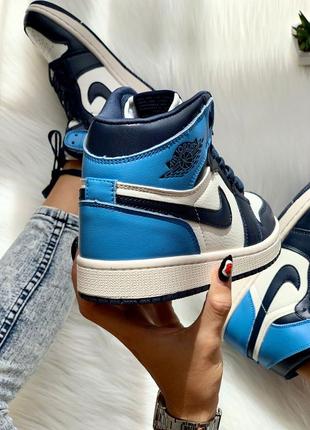 Кросівки nike air jordan 1 high retro blue5 фото