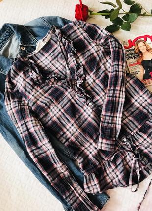 Брендовая стильная рубашка блуза в актуальную клетку💁‍♀️