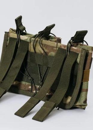 Подсумки для 3-6 магазинов ак мультикам кордура cordura molle multicam3 фото