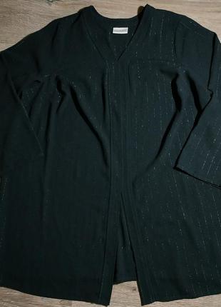 Черная легкая блуза с люрексной нитью