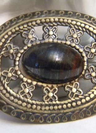 Винтажная брошь ссср камень №530