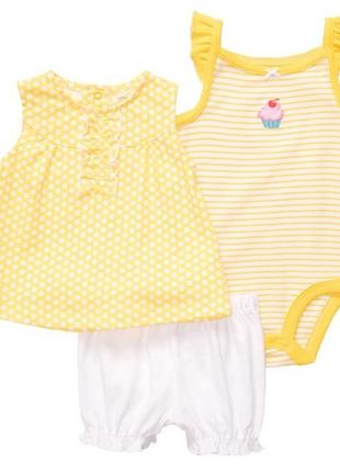 Летний костюмчик на девочку carters 24м