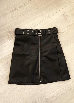 Шкіряна спідниця/юбка h&m