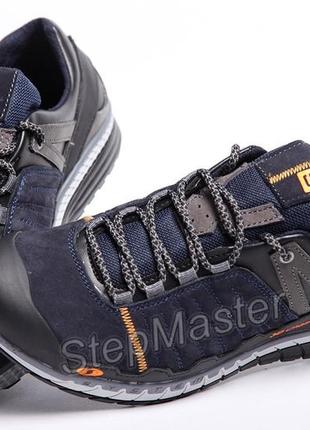 Шкіряні кросівки salomon 3d chassis сині