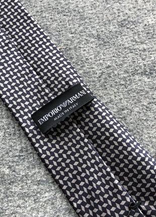 Оригінальний галстук, краватка emporio armani silk tie grey6 фото