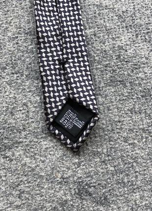 Оригінальний галстук, краватка emporio armani silk tie grey8 фото