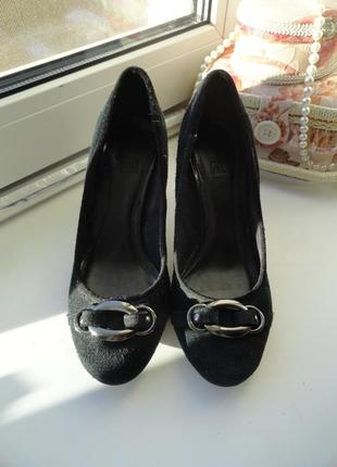 Туфли натуральная замша