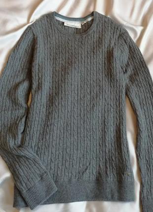 Сірий базовий светрик в складі 50 %вовни