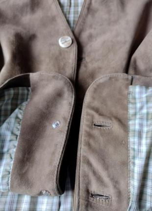 Lekra country life echtes leder мужская коричневая кожаная куртка безрукавка из замши9 фото