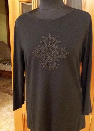 Кофто лонгслив принт вишивка marco pecci раз.38-40