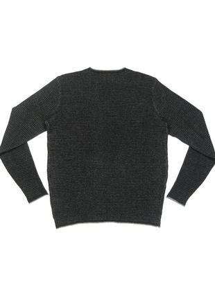 Мужской свитер mustang (фактурный) темно-серый2 фото