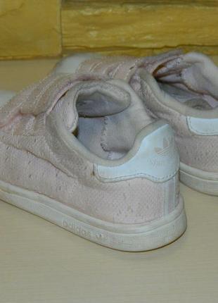 Кроссовки детские на девочку светло-розовые adidas размер 262 фото