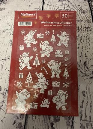 Наклейки новогодние melinera новорічні наклейки