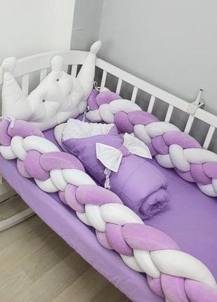 Постіль з бортиками-косами на 4 сплетіння