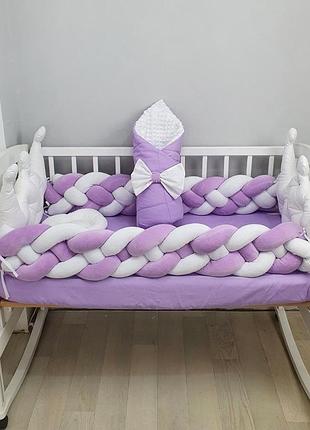 Постіль з бортиками-косами на 4 сплетіння