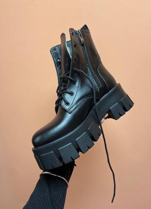 ❄️no name black leather boots❄️ботинки жіночі зимні з хутром, женские ботинки зимние чёрные, черевики жіночі зимні3 фото