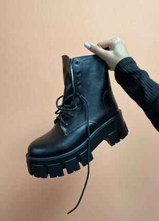 ❄️no name black leather boots❄️ботинки жіночі зимні з хутром, женские ботинки зимние чёрные, черевики жіночі зимні7 фото