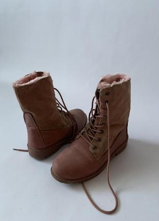 Чоботи теплі/брудно-рожеві