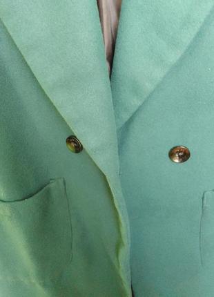 Стильне кашемірове пальто смарагдового кольору, розмір s4 фото