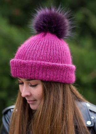 Зимняя очень тёплая шапочка
