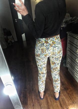 Щільні якісні штани в квіти 2