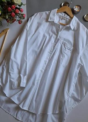 Белая рубашка c&a оверсайз р 44 хл-ххл