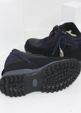 Сині трекінгові підліткові черевики для хлопчиків6 фото