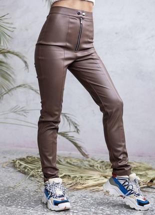 Шкіряні лосини daniella коричневий