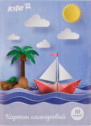 Ціна за 2 упаковки.картон а-5 цветной односторонний kite