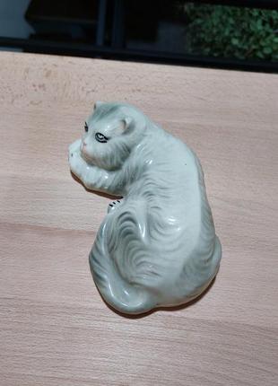 Кот, винтажная фарфоровая статуэтка. вербилки, ссср.4 фото