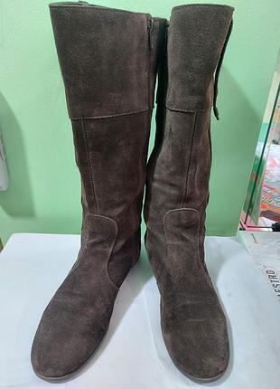 Замшеві осінні сапожки фірми esprit